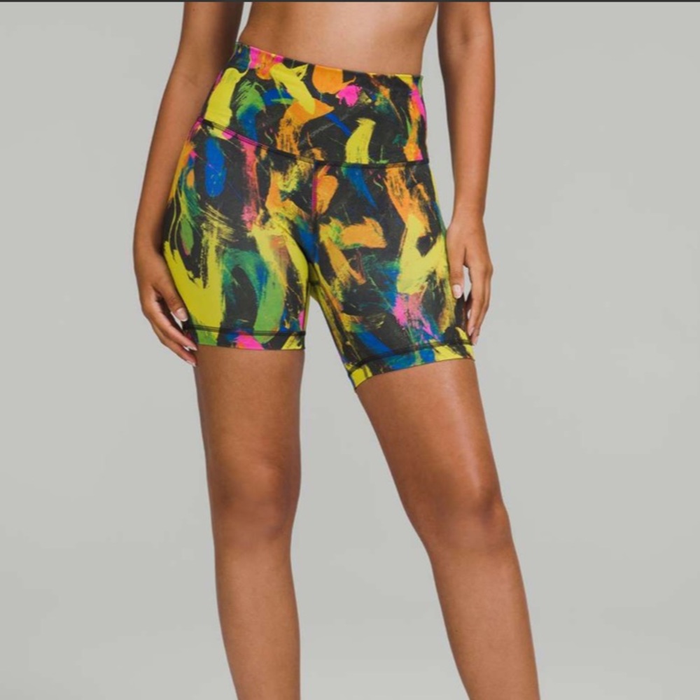 Lululemon Wunder Train High-Rise Short 6" - Undertone Black Multi